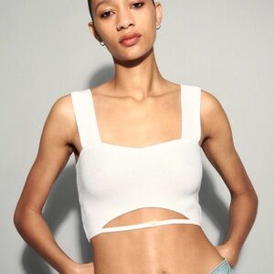 Zara White Crop Top